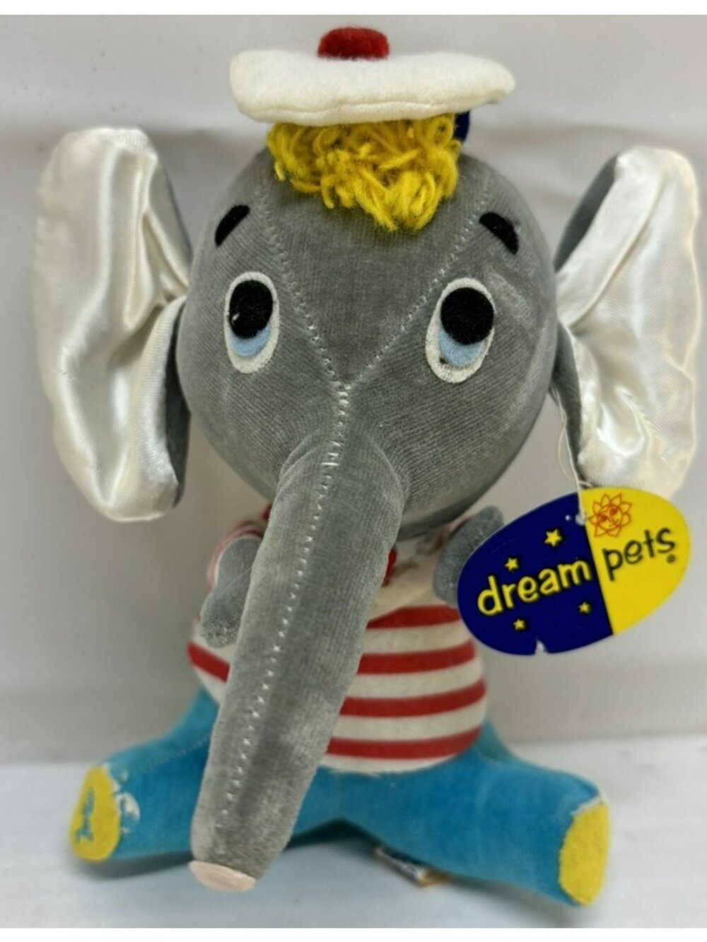 W/ TAG Vintage Dakin Dream Pets #368 Ernest Sailor Elephant Plush Stuffed Animal